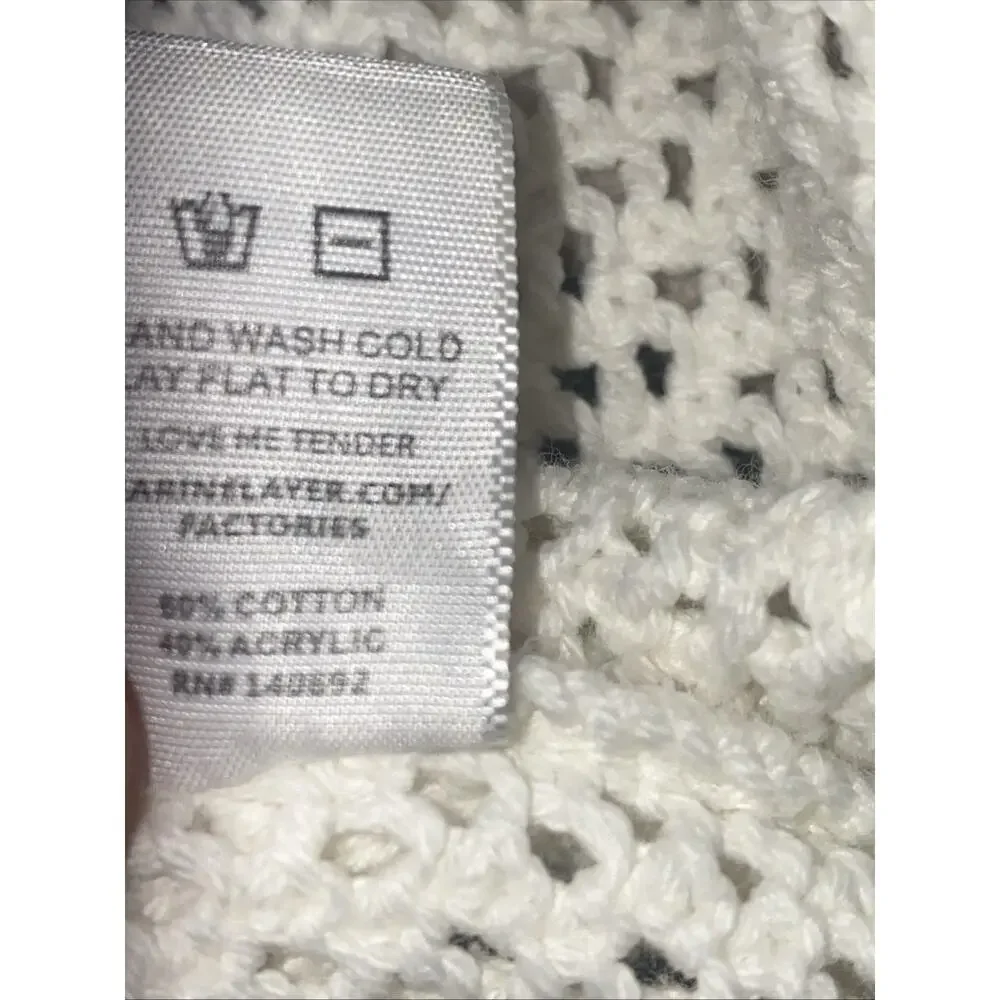 MARINE LAYER Remy Long Open Front Knit Cardigan Cream SZ XS/SM - Picture 7 of 9